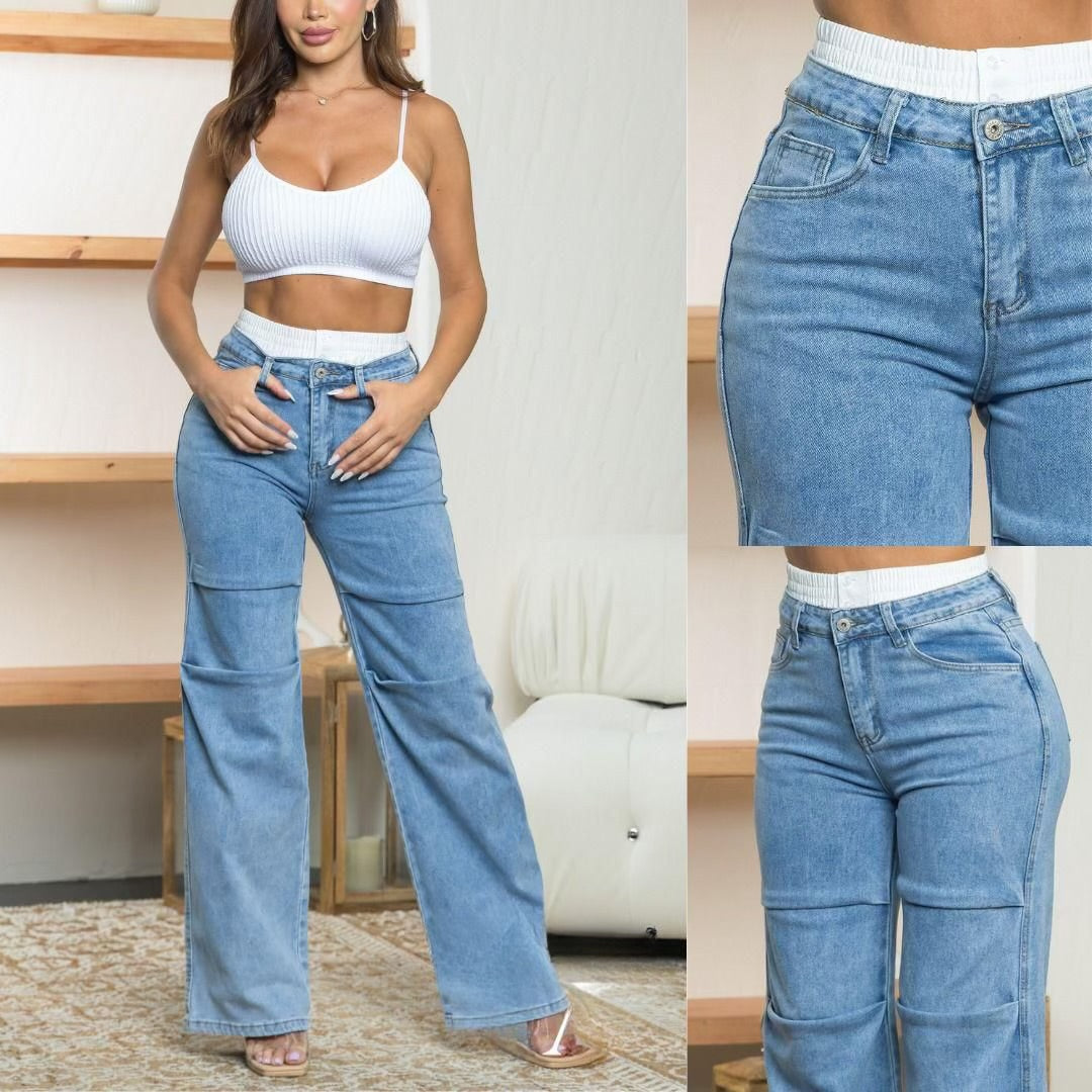 Double Waist Denim Jeans