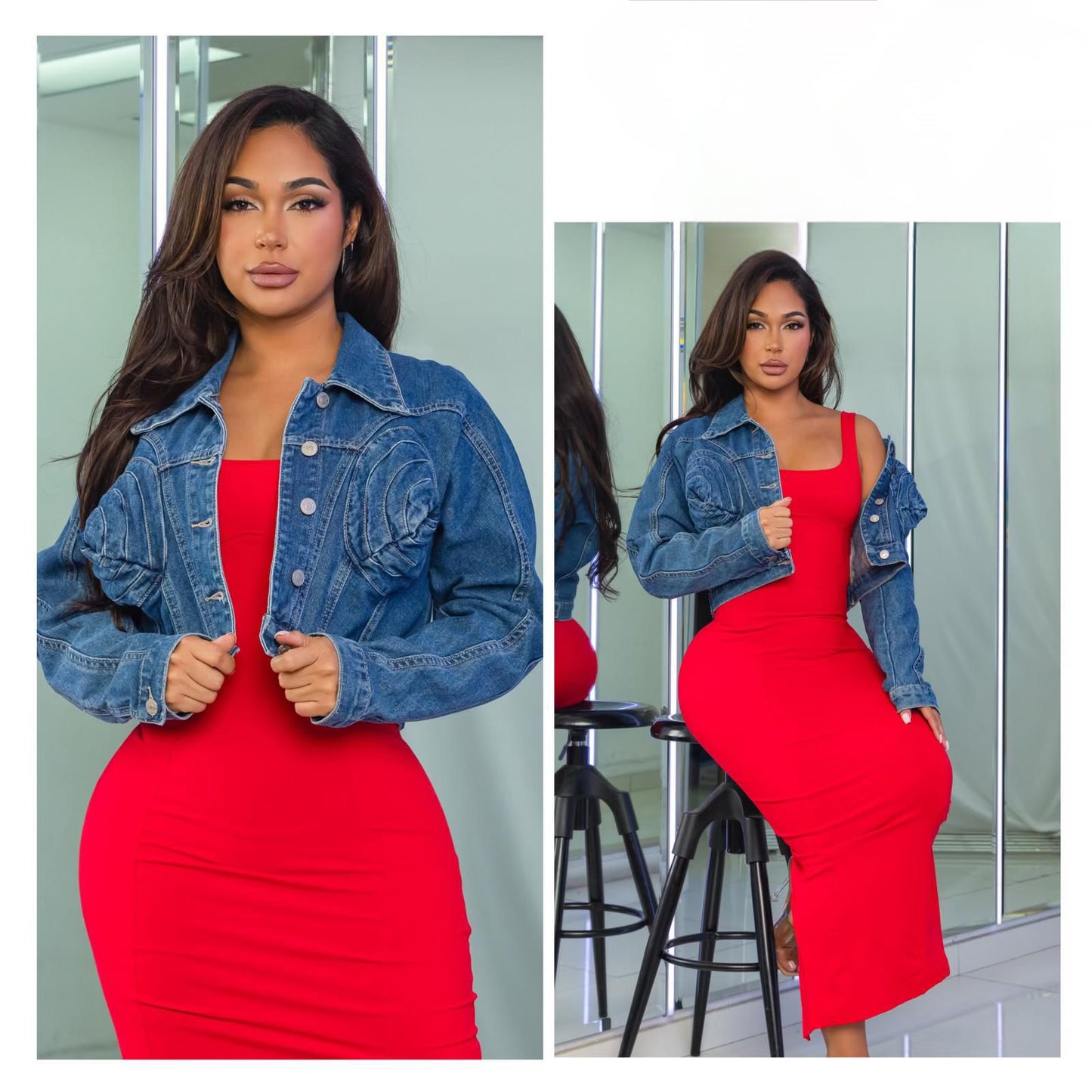 Caitan Flower Jean Jacket