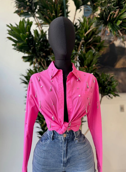 Caitan Rhinestone Blouse